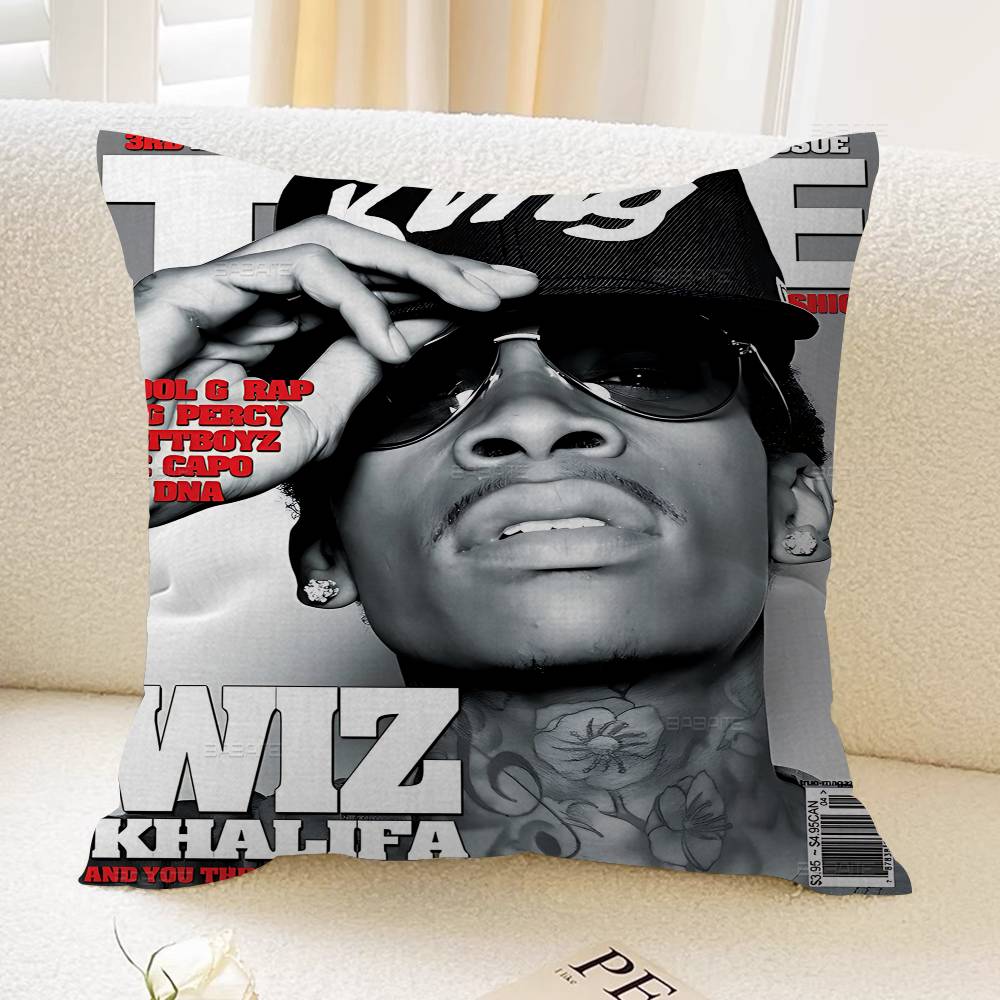 Rapper W-Wiz K-Khalifa Personalized Pillow Cover Kids Bedroom Wild Party Decor Pillowcase Kid Birthday Shower Gift