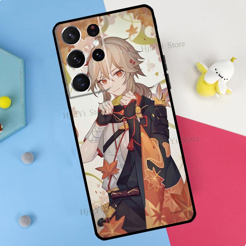 Genshin Impact Kaedehara Kazuha Phone Case For Samsung Galaxy S23 S22 Ultra Note 20 10 S8 S9 S10 Plus S20 FE S21 FE Cover