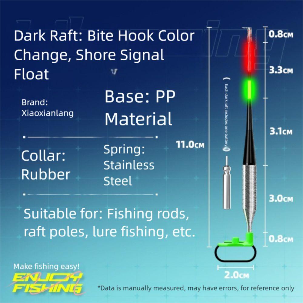 Night Fishing Fishing Rod Lighting Stick Bite Alarm Waterproof Fishing Bite Alarm Indicator Removable Float Tackle