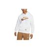 Nike NSW Coffee Bean Graphic Hoodie 'White' Men's DX6513-100