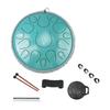 Steel Tongue Drum 13 Inch 15 Notes D Key Percussion Instrument Portable Balmy Drum with Drum Mallets for Meditation