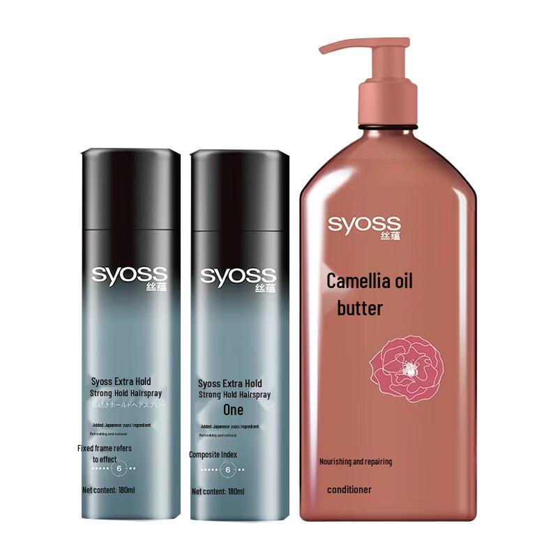 Syoss Strong Hold Hair Spray & Repair Conditioner Set