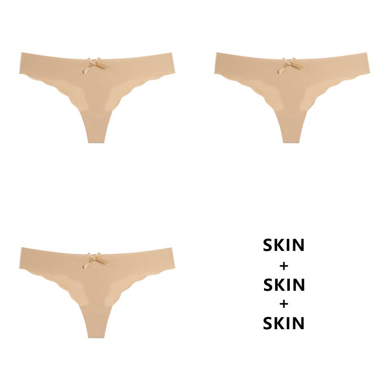 3PCS/Lot Seamless Panty Set Underwear T-back Female Comfort Intimates Fashion Ladies Low-Rise Briefs Panties Women Sexy Lingerie
