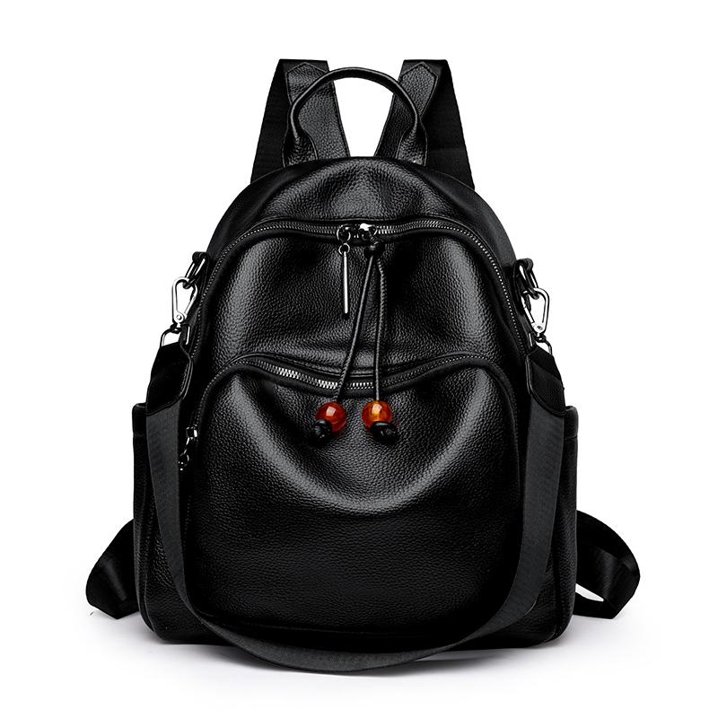 Fashionable and Minimalist Women's PU Leather Backpack with Top Handle, Perfect for Commuting, Travel, and Daily Use