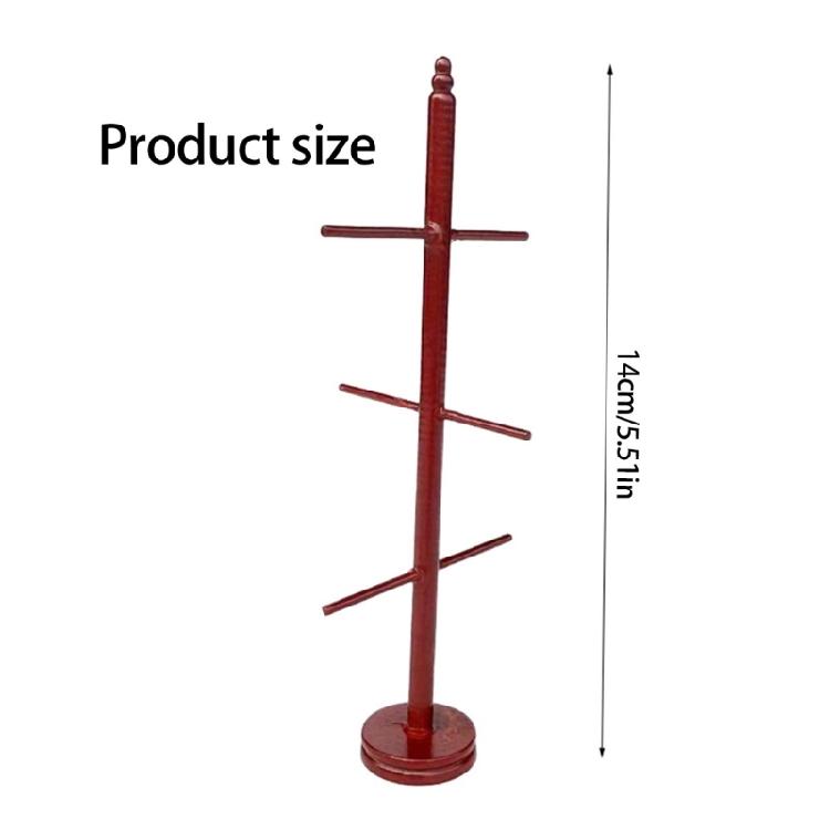 Realistic Miniature Hanger Coat Organizer For Craft Model Project 1/12 Scale Doll House Furniture Scene Landscape Kits