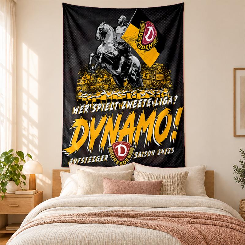 Dynamo Dresden Wandteppich hohe Qualität zur Dekoration von Wohnzimmer Schlafzimmer Wohnheimwänden ideal als Schlafzimmer Wandkunst oder Urlaubsgeschenk