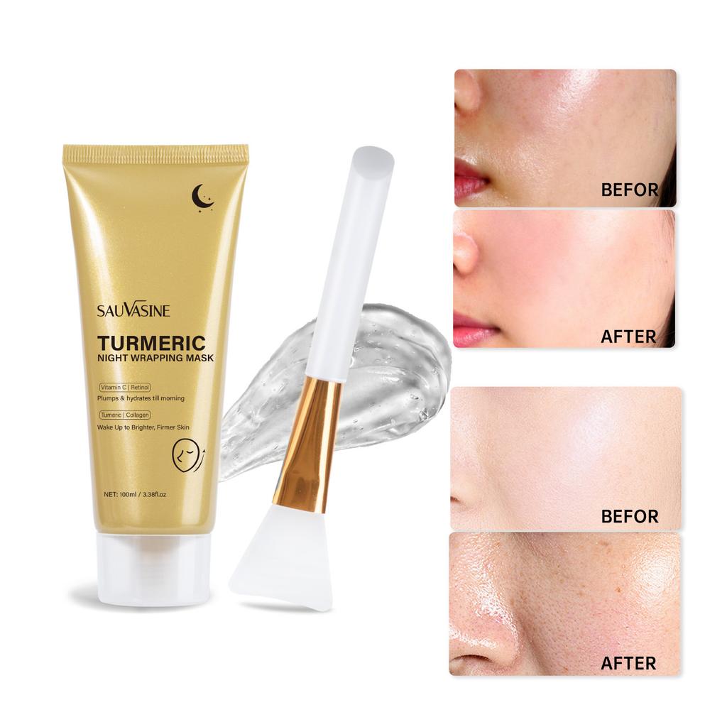 SAUVASINE Turmeric Night Mask Hydrating Repair Brightening Sleeping Mask Leave-On Skincare