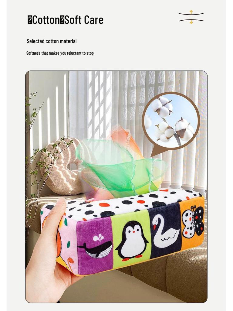 Durable Dog Puzzle Toy: Tear-Resistant Tissue Box with Crinkle Paper for Hiding Treats