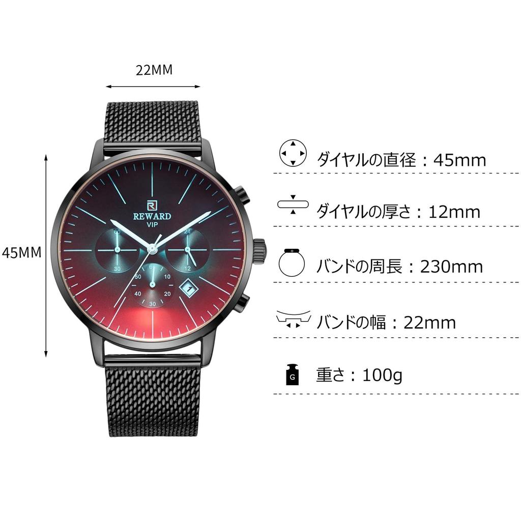 RORIOS Simple Popular Chronograph Calendar Date Display Waterproof Analog Quartz Watch Business Commuting Interview Business Trip watch for man Casual