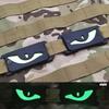 1Pair Demon Eye Luminous Marker Strip Molle Outdoor Mysterious Farm Bag Pendant Light-Absorbing Plate Luminous Strip