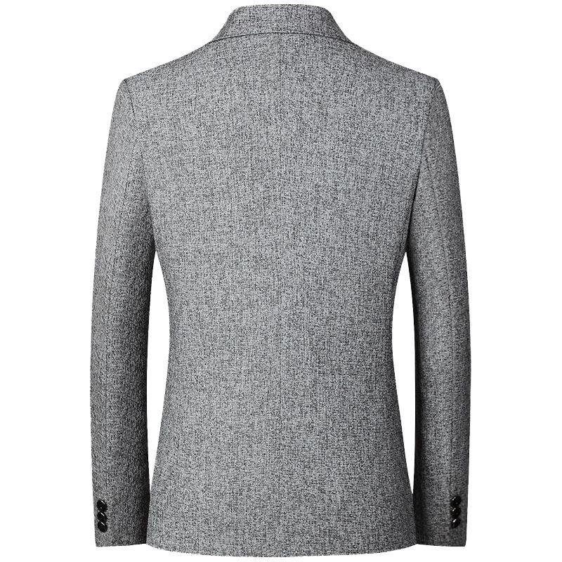 Men's Spring and Autumn Plus Size Casual Thin Section Lapel Formal Long Sleeve with Pockets Casual Single Suit Jacket