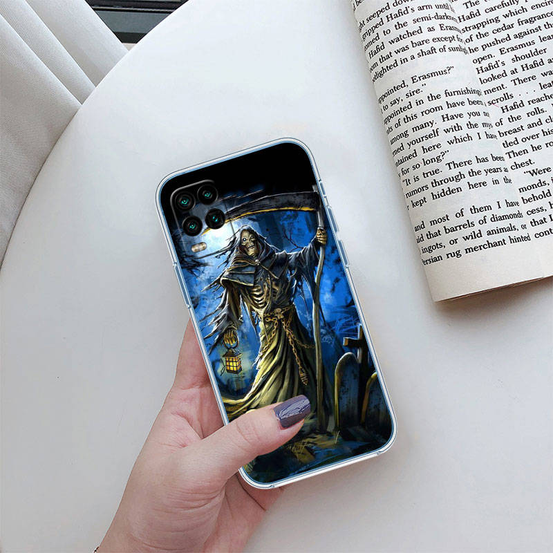 JO60 Grim Reaper Skull Phone Case for Motorola E22S E7 G6 G7 G8 G9 Plus Power Play G10 G20 G04 E30 E40 E22 E20 E13 G22 G23 G Stylus Play