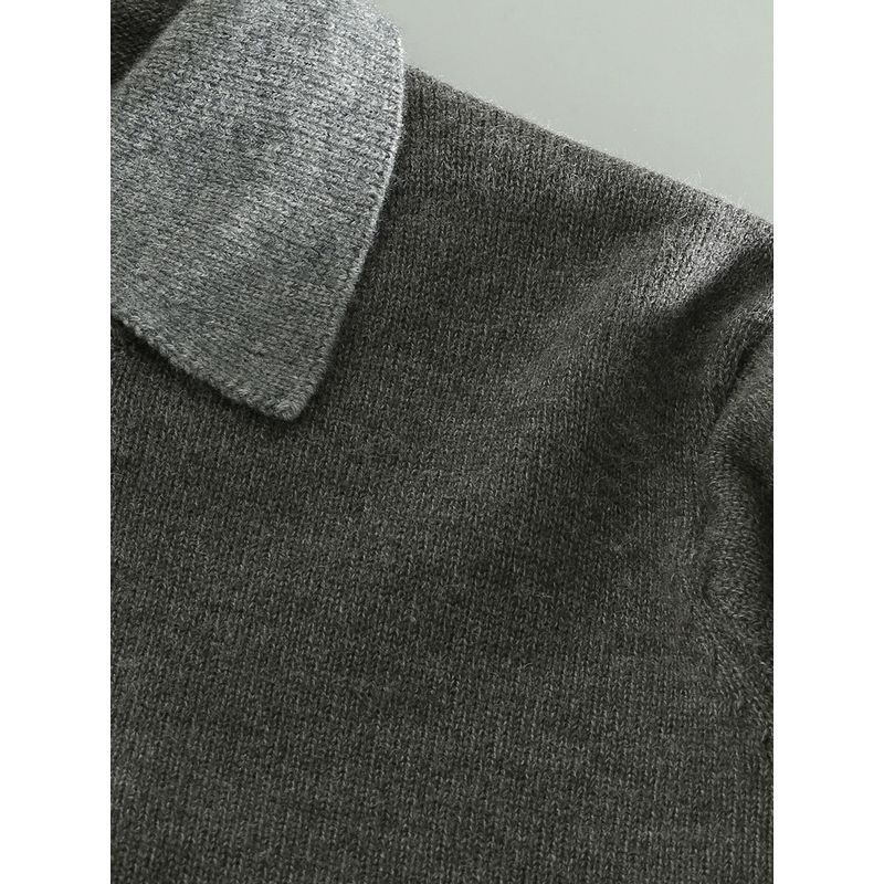 Foreign Trade Export Surplus Orders Men's Fake Two Pieces V-neck Lapel Knit Lazy High-Grade Loose Couple Sweater Fashion