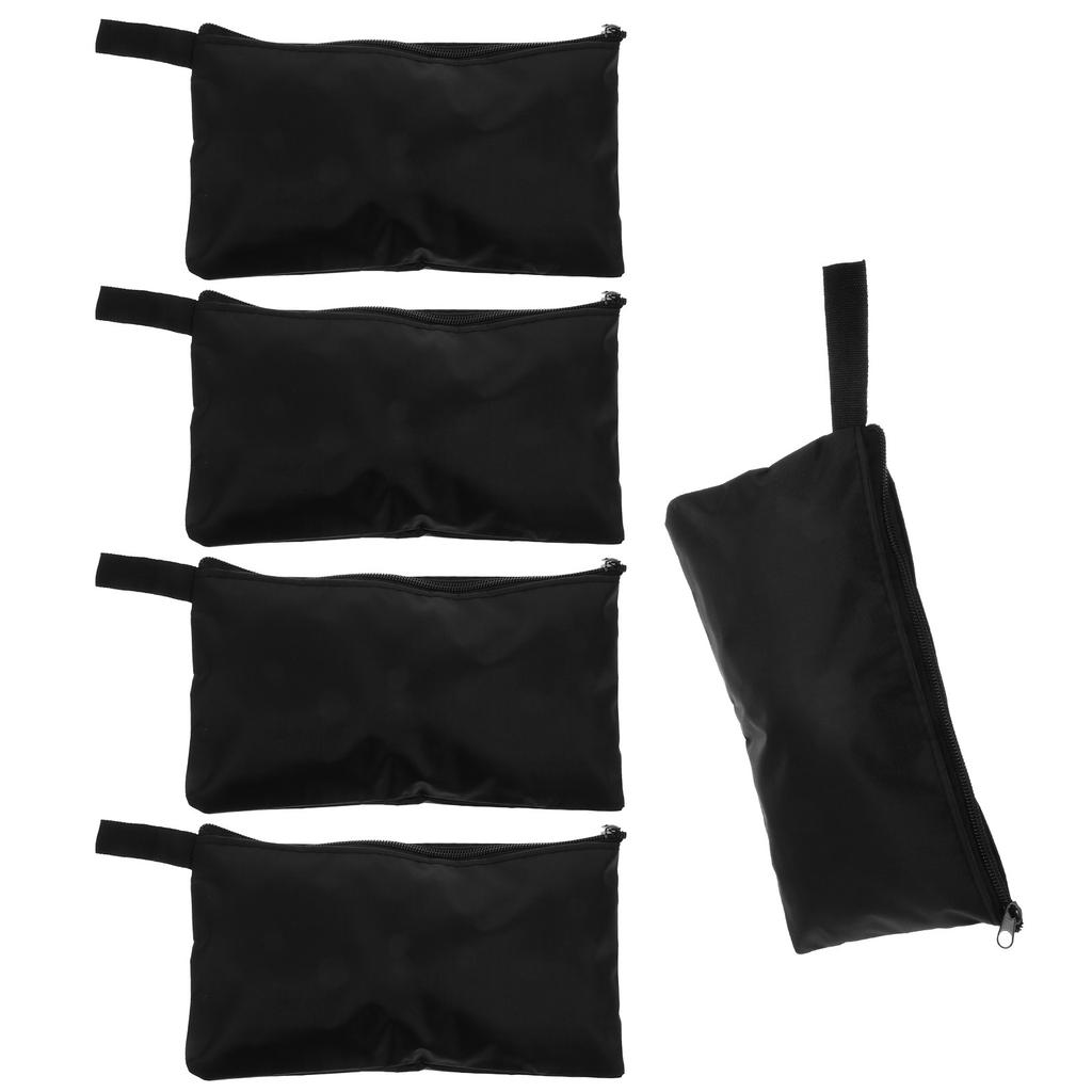 3Pcs Black Oxford Cloth Tool Bag Waterproof Heavy Duty Large Capacity Tools Pouch Zipper Closure Portable Toolkit for Daily Use
