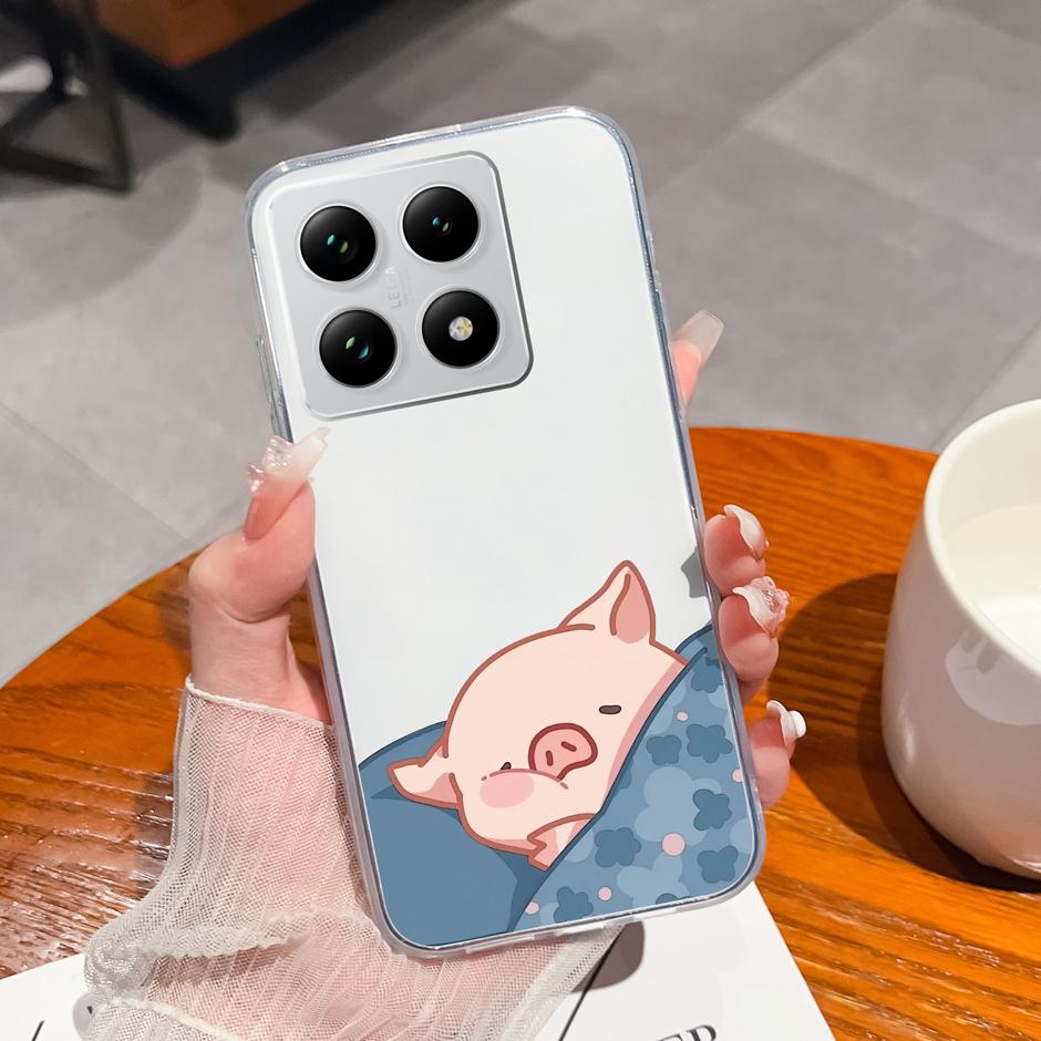 Case For Xiaomi 15T 15T Pro Adorable Astronaut Cat Anti-Fingerprint Fashion Transparent Housing For xiaomi15t 15tpro Protector