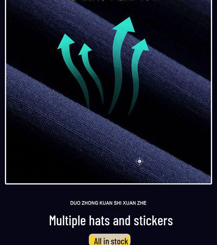 Blue Security Uniform Set: Quick-Drying, Long-Sleeved Top & Plus Velvet Jacket for Spring and Autumn