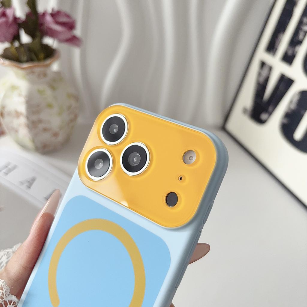 Applicable to iPhone11PROMAX dopamine mobile phone case, contrasting colors, colorful magnetic suction, Apple 11 two-color protective case