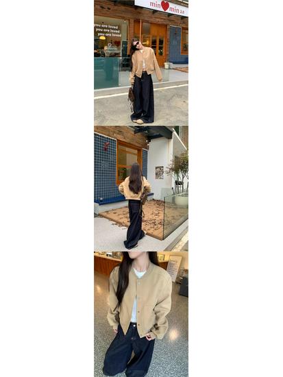 Autumn Women's Stylish Loose Fit Casual Baseball Jacket