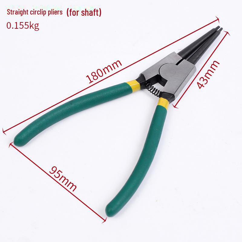 

7-дюймовые плоскогубцы для стопорных колец для валов: Внутренний/внешний зажим и гибка с пластиковыми ручками