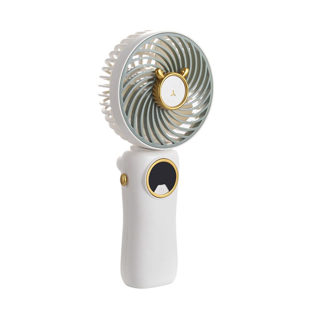 

Handheld Rechargeable Fan with 180 Degree Foldable Design Compact Desk Fan with Four Speed Adjustments for Personal Cooling зелёный
