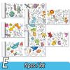 Rollo de papel para colorear de 90 cm con diseño de animales para niños, ideal para rellenar con colores, grafiti, recortes de papel, pintura, material educativo escolar.