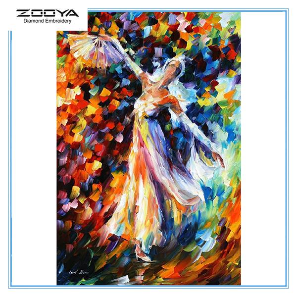 

ZOOYA 3D Алмазная вышивка Картина Вышивка крестиком Круглый горный хрусталь Картина Люди Танцующие