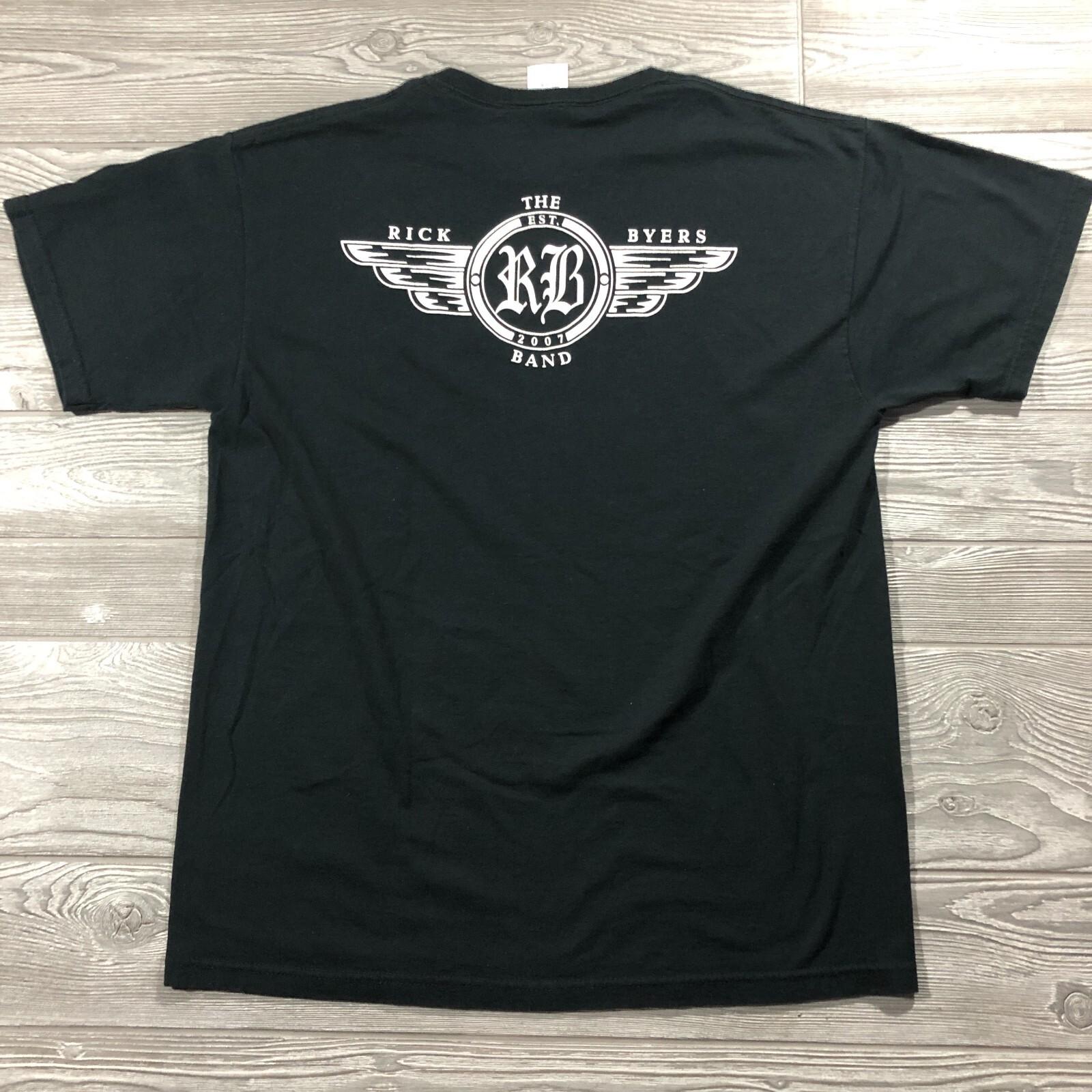 Rick Byers Band Shirt Adult L Black Short Sleeve Country Music Tee Y2K Mens 0284 XXXXL