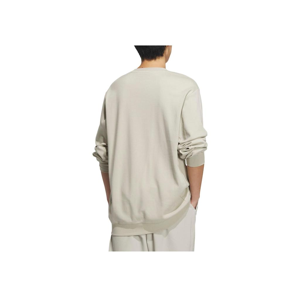 Adidas FW24 M Trans Crew1 Sports Leisure Knitted Pullover Sweatshirt Men Sweatshirt Light-Sesame Earth-Gray JX1794