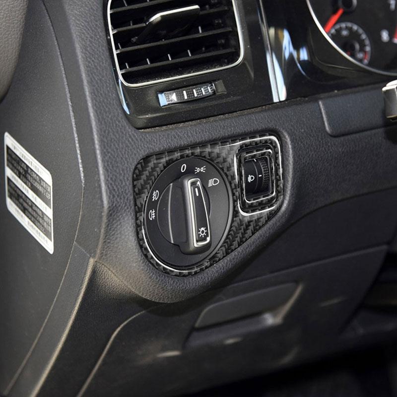 Black Car Interior Decoration Protection Carbon Fiber Sticker For Volkswagen VW Golf 7 MK 72014-2019 Auto Styling Accessories