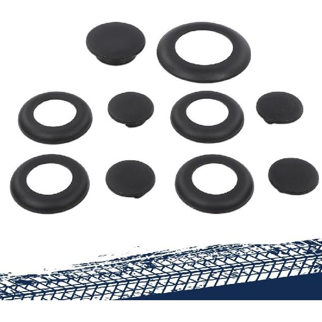 PIT66 Комплект заглушек и декоративных колец для пинов 5-го колеса Совместим с Ford F250 F350 F450 F550 Super Duty 2011-2023 BC3Z-99000A25-A