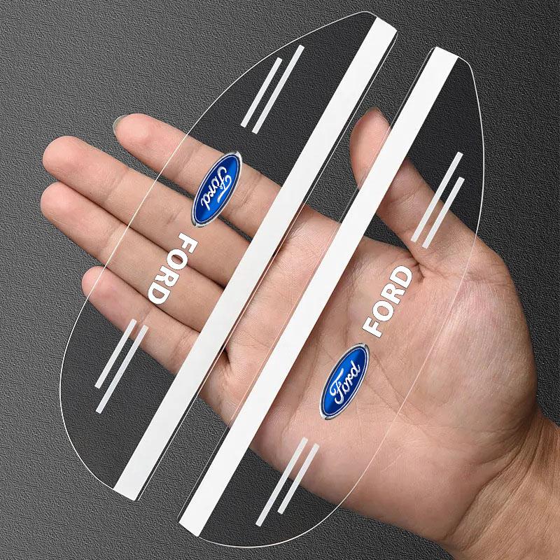 2Pcs Car Rear View Mirror Sticker Rain Eyebrow Auto Side Mirror RainProof Cover For Ford Focus Mk3 Fiesta Ranger Fusion Mondeo Fusion Kuga Ecosport