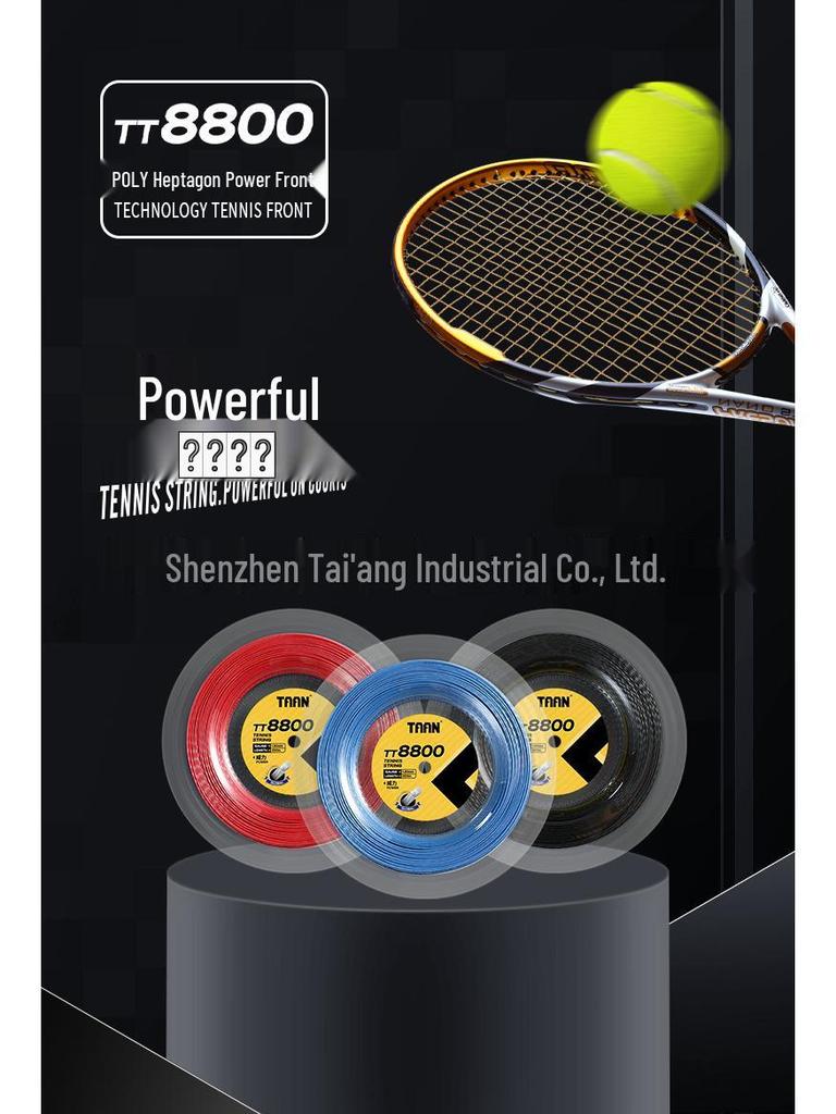 TAAN TT8800 Heptagonal Power Tennis String – 200m Reel with Spiral Structure