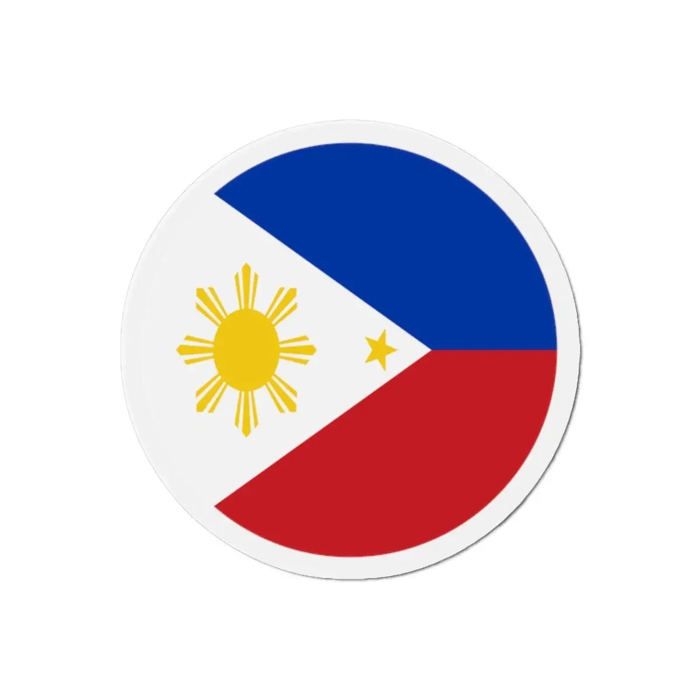 Aimant Rond - Multicolore - Philippines - 9 Cm - 50 Pièces - Résine Synthétique