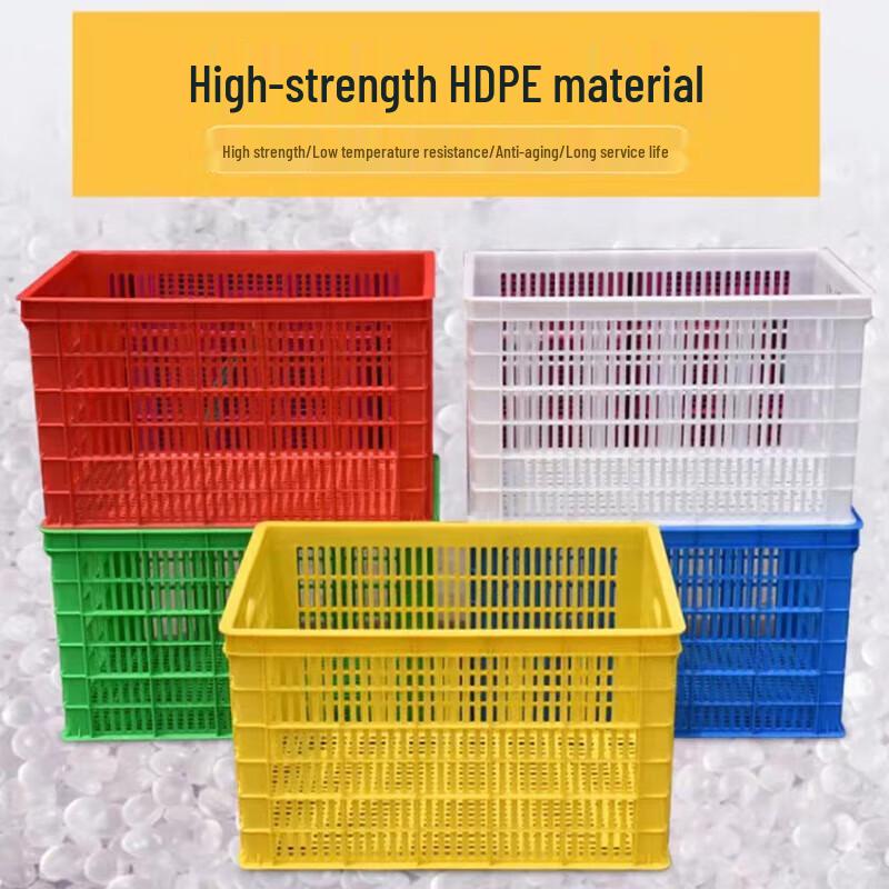 Heavy-Duty Rectangular Plastic Storage Crate