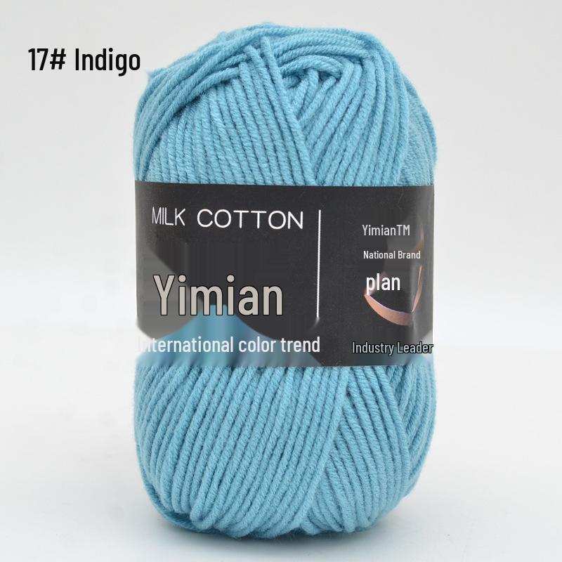 Yimian Milk Cotton Yarn for Baby Crochet: 4 Strands for Dolls, Slippers & Blankets