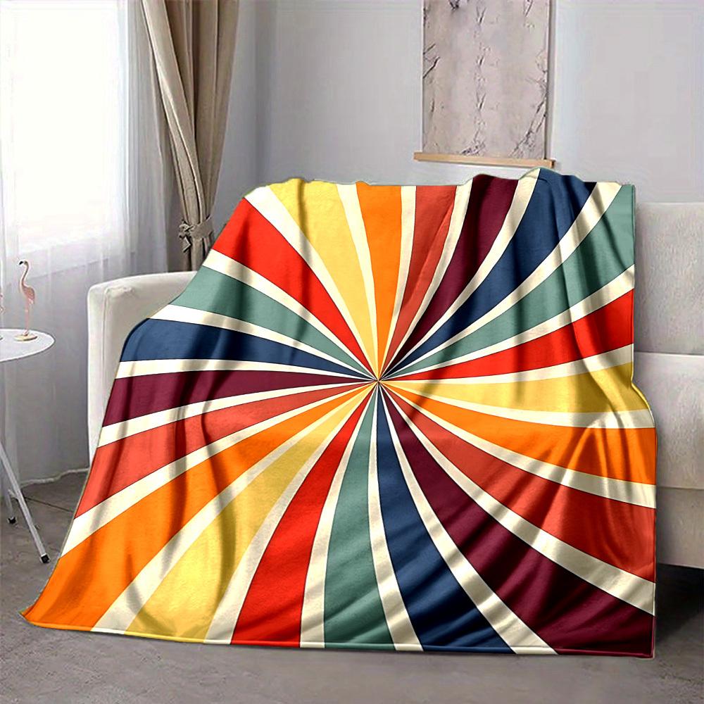1 Stück Decke mit Sonnenstrahlmuster, Leichte Flanelldecke für Sofa, Bett, Reisen, Camping, Wohnzimmer, Büro, Couch, Stuhl und Bett