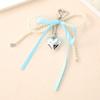 Elegant Pearls Bows Bag Pendant Practical Keychain Heart Shape Phone Ornament Keyring for Purse Handbag Decoration