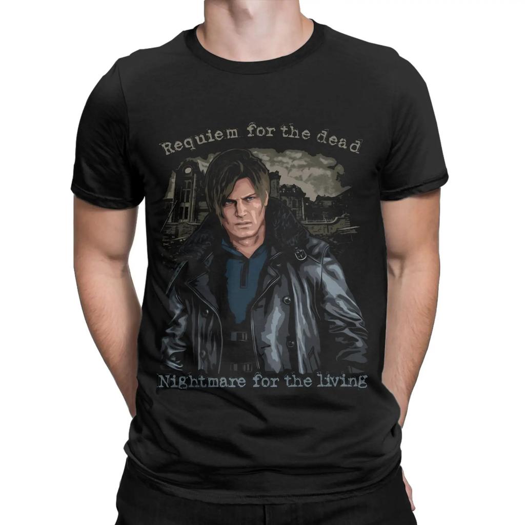 Unisex Leon S Kennedy Resident Evil 9 Requiem Printed TShirt Pure Cotton Clothing Women And Men Comfortable Tshirts