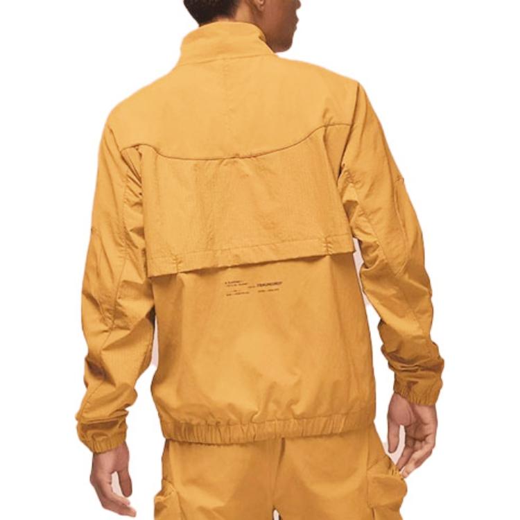 Jordan Jackets Men's Earth Yellow Stand Collar Moderate Other DQ8060-712