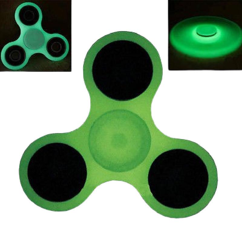 

Triangle Spinner Green Children Glowing Decompression Toy Durable Gift