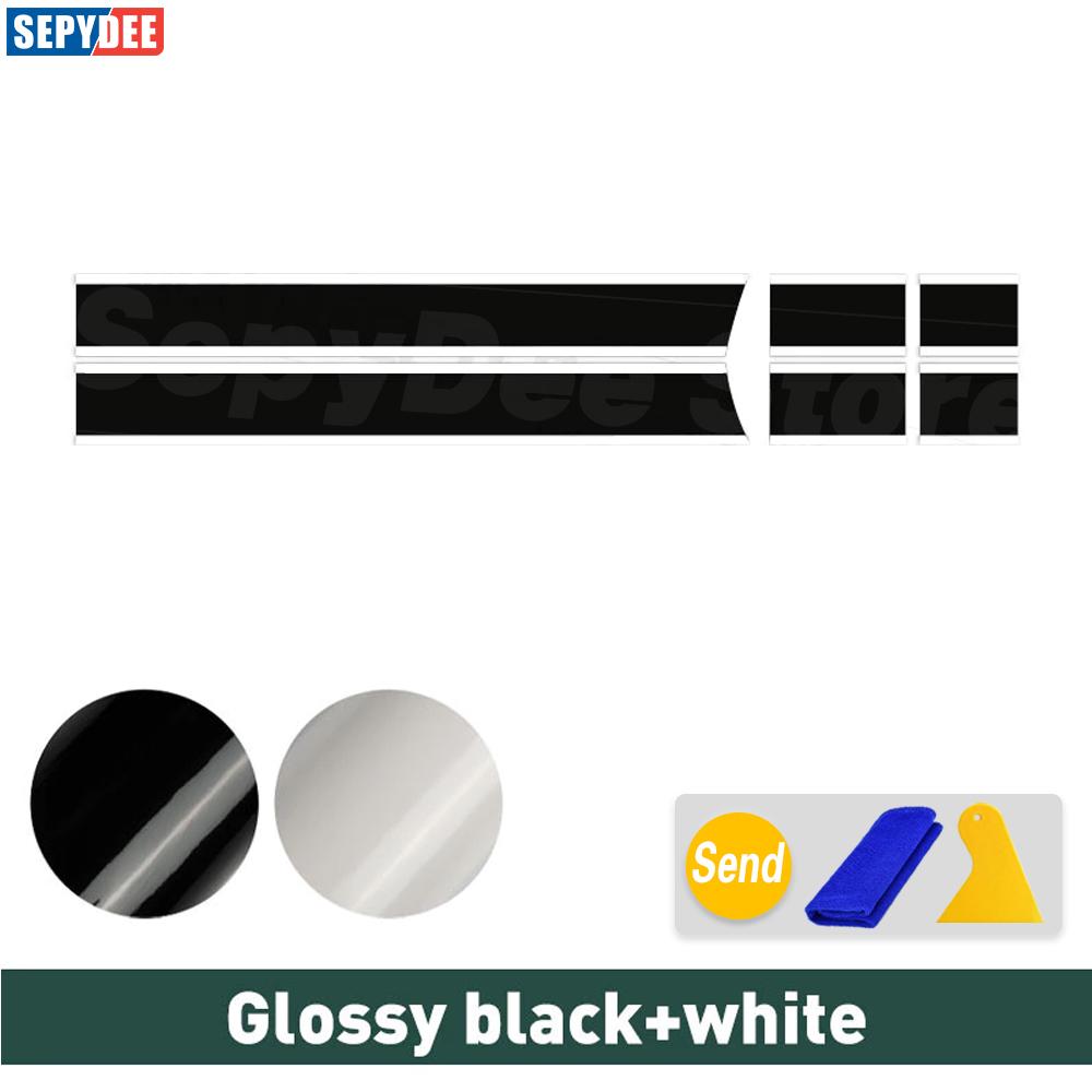 

Полосы на капот автомобиля Наклейка на заднюю крышку багажника Для MINI Cooper F56 R56 F55 F57 R57 R58 JCW чёрный/белый