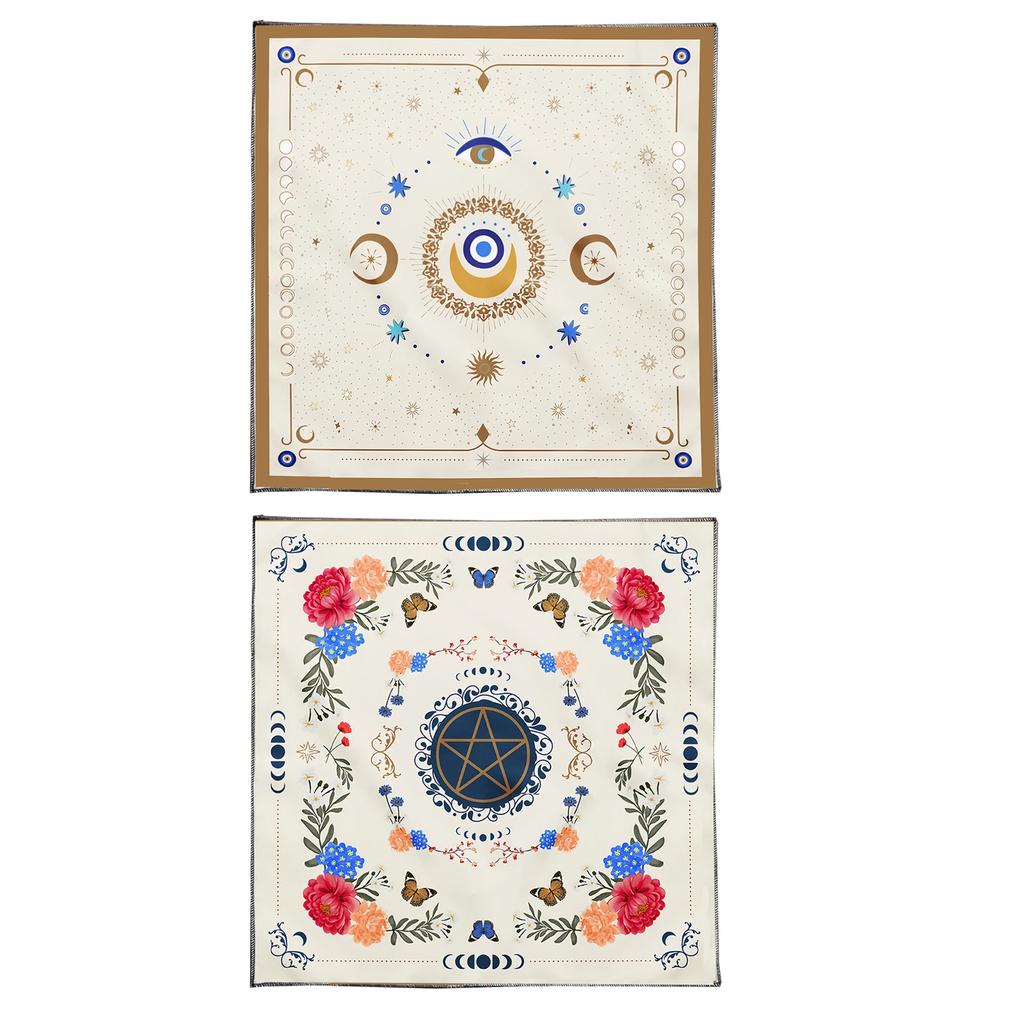 Tarots Tablecloth Altars Cloth Eye Moon Pattern Astrology Tablecloth Divinations Card Cloth Tapestry Wall Decoration