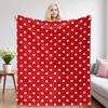 Rote Pünktchen Winter und Sommer Französische Plüschdecke Weich und Flauschig Bequeme Wolldecke Sofa Ideales Geschenk