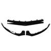 3PCS Gloss Black Front Bumper Lower Trim Molding 2188853100 Replacement for Benz CLS‑Class C218 AMG Line Facelift 2015