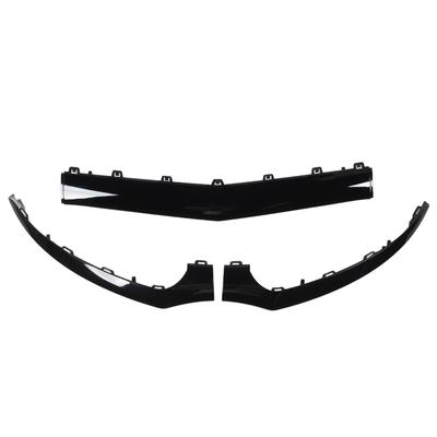 3PCS Gloss Black Front Bumper Lower Trim Molding 2188853100 Replacement for Benz CLS‑Class C218 AMG Line Facelift 2015