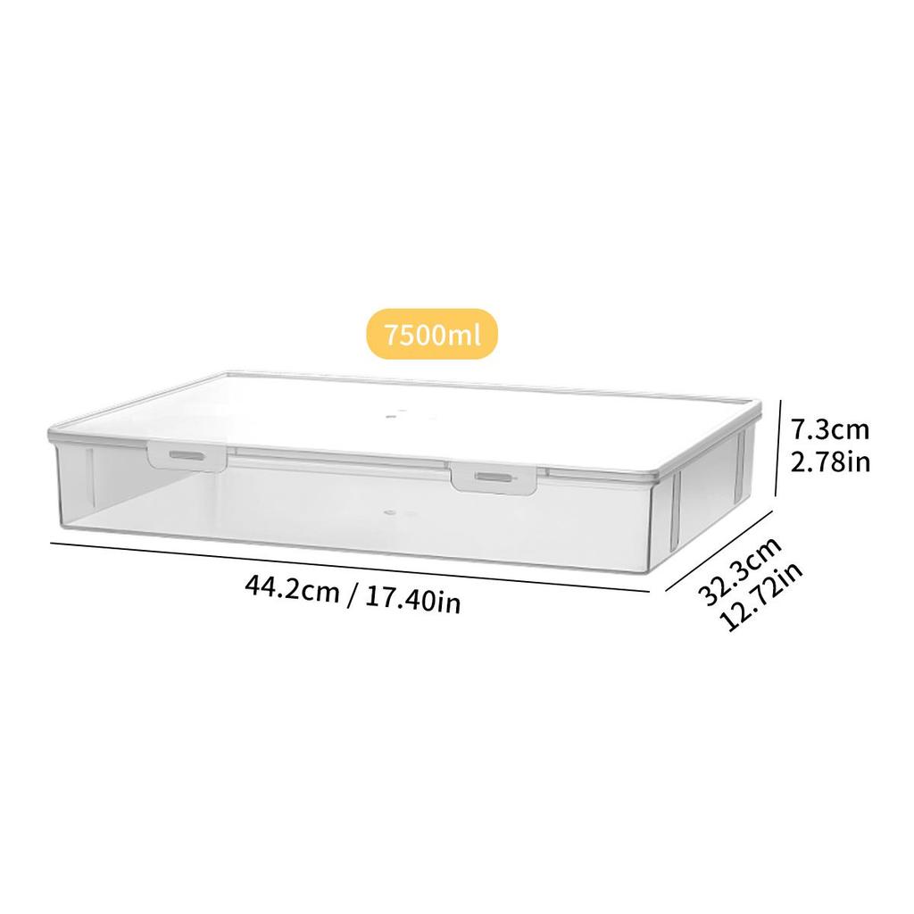 Home Office Supplies Storage Box Multifunctional Desktop Large Capacity A4 Paper Transparent Plastic Organizer Box