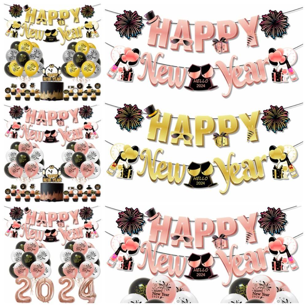 

Hanging New Year Banners Paper Letter Flag Multifunctional New Year Pull Flag New Year