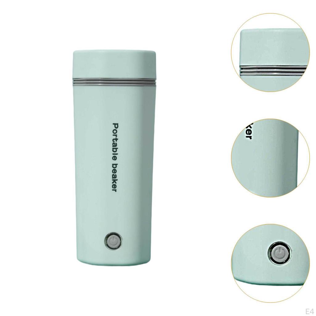 Portable Electric Kettle Leakproof Travel for Traveling Auto Car Home White