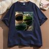 Dark Humor Frog Shark Graphic Funny Meme Tshirt Unisex Clothing Fashion Tshirts Cotton Casual Short Sleeve T Shirts Streetwear