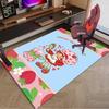 Strawberry Hat And Cat Carpet, Chair Rug,Rug for Office Bedroom living rooms, Doormat decor Fan Gift Christmas Gift